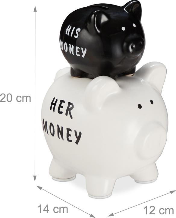 Actual product image Relaxdays Piggy bank (14 x 12 x 20 cm)