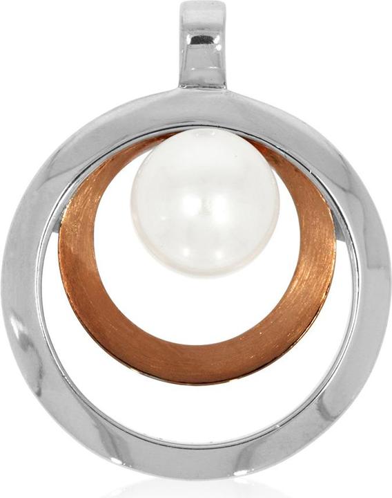 Xen Anhänger bicolor mit 10 mm Süsswasserzuchtperle (One Size, 925 Silber)