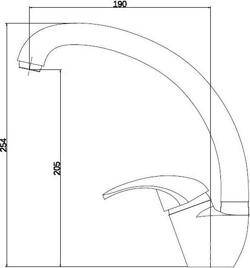 Immagine prodotto Thema_lux Rubinetto Da Cucina Df3006 In Ottone Curvo