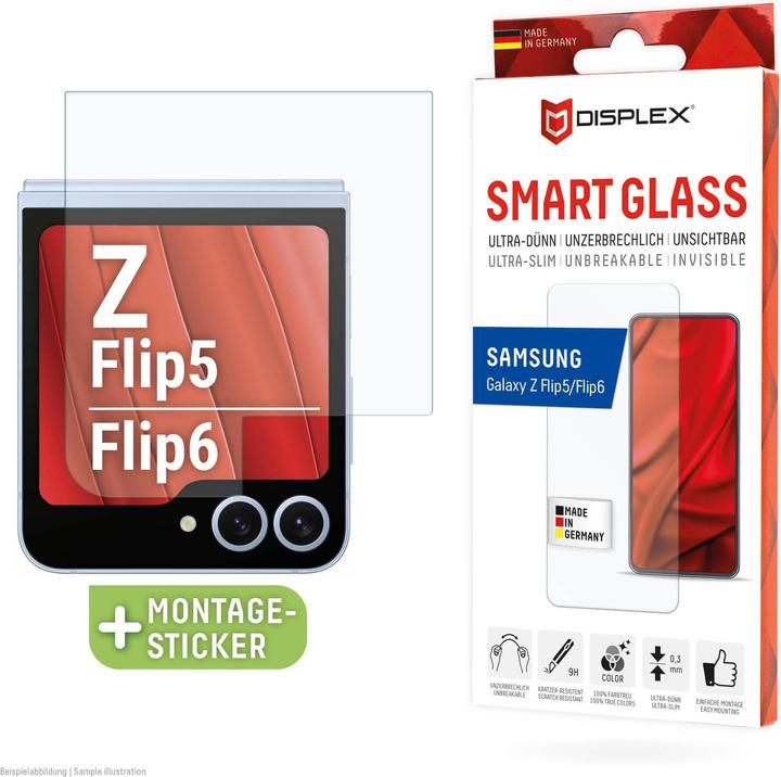 Immagine prodotto Displex Vetro intelligente 2D (1 Pezzo/i, Samsung Galaxy Z Flip5, Samsung Galaxy Z Flip6)