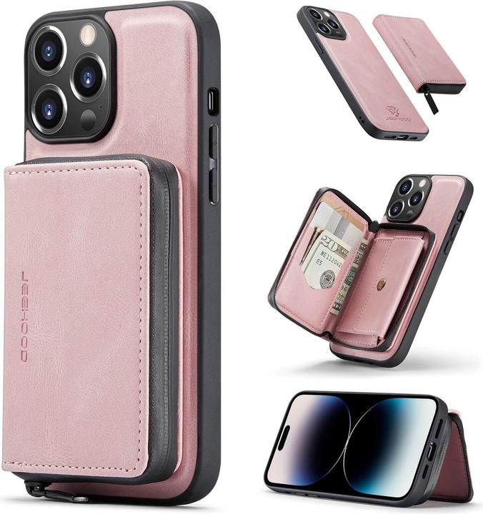 Produktbild Cover-Discount iPhone 14 Pro Max - Hülle mit Kreditkarten Etui rosa (Apple iPhone 14 Pro Max)