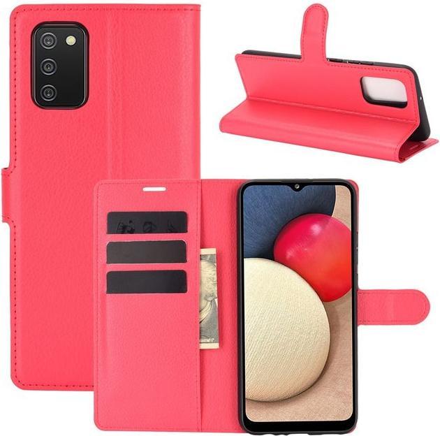 Actual product image MU Classic Litchi Leather Bookcover Series (Samsung Galaxy A02s)