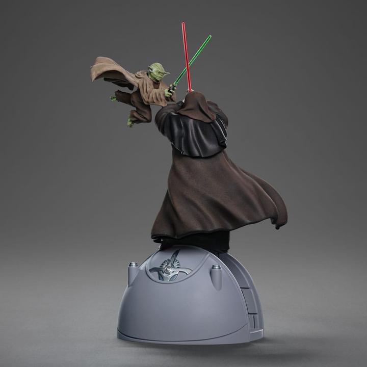 Produktbild Iron Studios Star Wars Deluxe Art Scale Statue 1/10 Yoda vs Emperor Palpatine (CCXP Exclusive 2024) 31 cm