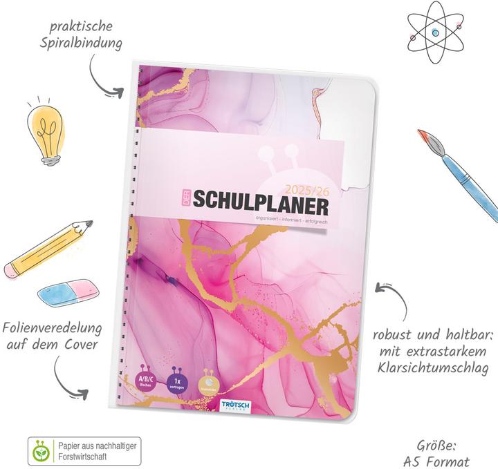 Immagine prodotto Schulplaner Pink 25/26 (A5, Tedesco)