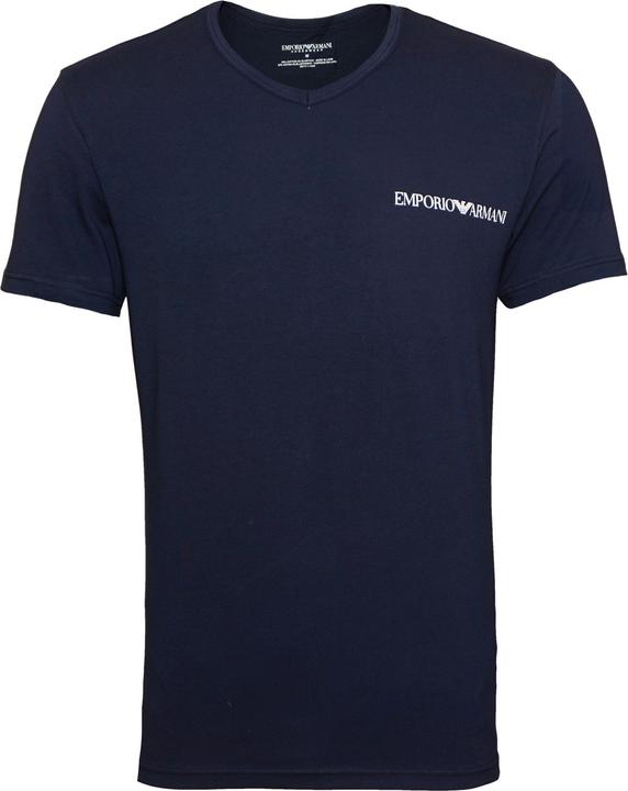 Image du produit Emporio Armani Shirt Basic-T-Shirts mit V-Ausschnitt und Logo-Print in Regular Fit (S)