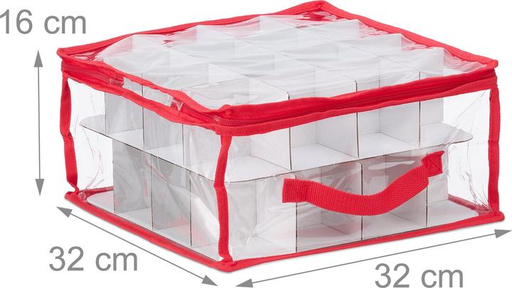 Actual product image Relaxdays 3x Christmas bauble storage box (32 x 32 x 16 cm)