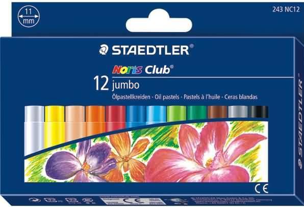 Produktbild Staedtler Noris jumbo 243 Öl-Pastellkreide Kartonetui mit 12 Stück, sortiert (Farbig sortiert, 1 x)