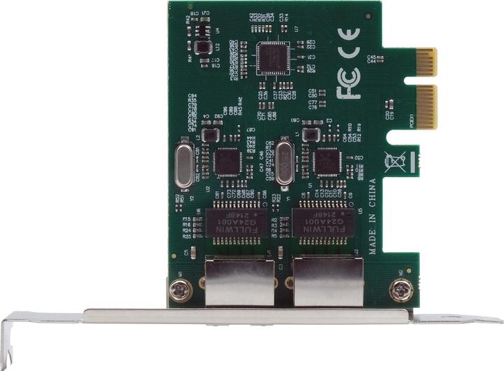 Produktbild Exsys GmbH Dual PCIe Netzwerk-Karte 2x 1Gigabit (Mini PCI Express)