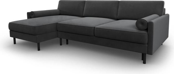 Actual product image Micadoni Velvet Left Corner Sofa With Bed Function And Box, "Scott", 5 Seats, 212x142x87Made in Europe (Corner sofa)