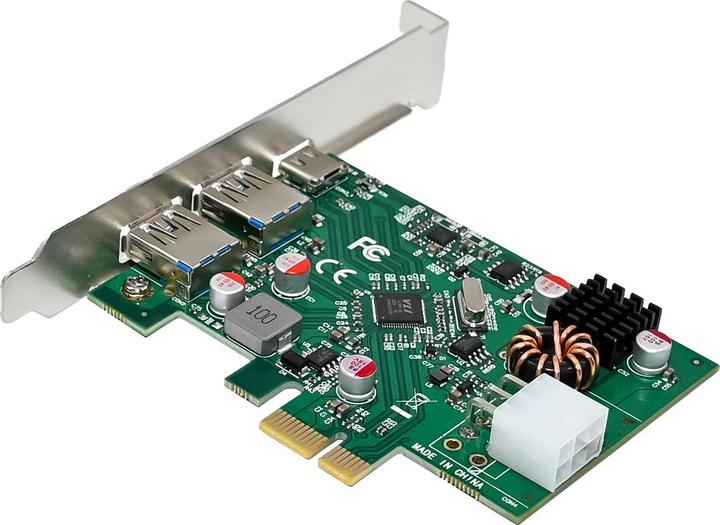 Immagine prodotto InLine Scheda di interfaccia, 2x USB-A, 1x USB-C 3.2 Gen.1, PCIe, PD3.0, con connettore di alimentazione a