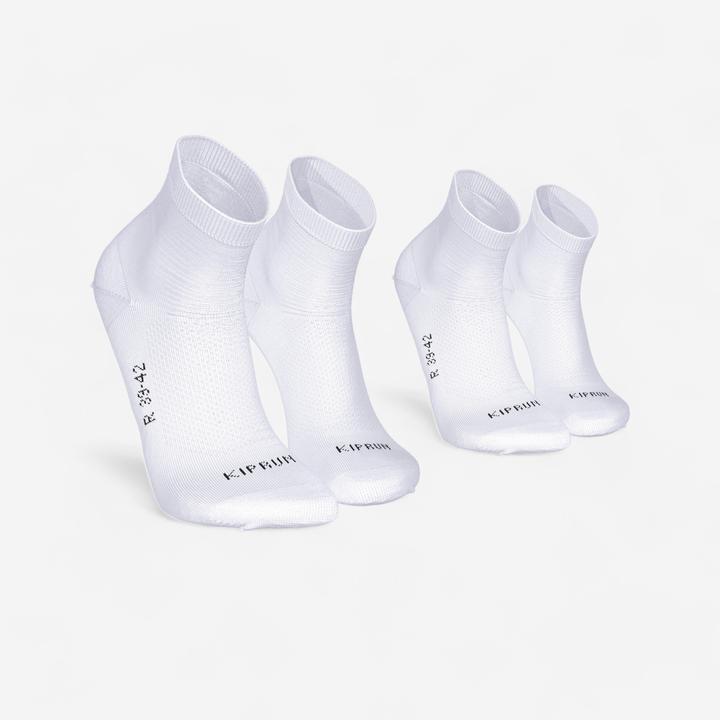 Actual product image Kiprun Running socks half-high thin 2-pack - Run 500 (39, 42)