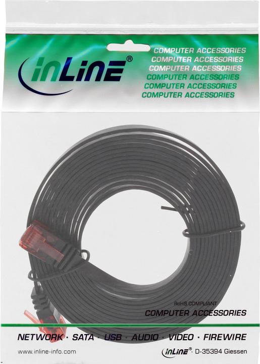 Produktbild InLine 0,5m Patchkabel flach, U/UTP, Cat.6 (U/UTP, CAT6, 0.50 m)
