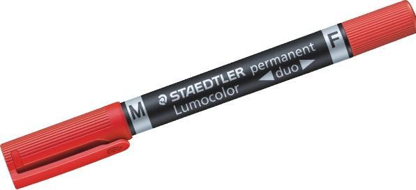 Actual product image Staedtler Lumocolor DUO 348 (Red, 0.60 mm, 10 x)
