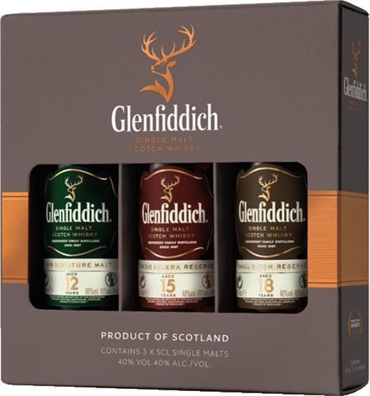 Image du produit Glenfiddich Collection de dégustation (Single Malt, Scotch Whisky, 3 x 5 cl)