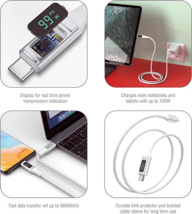 Produktbild 4smarts USB C – USB C (1.50 m, USB 2.0)