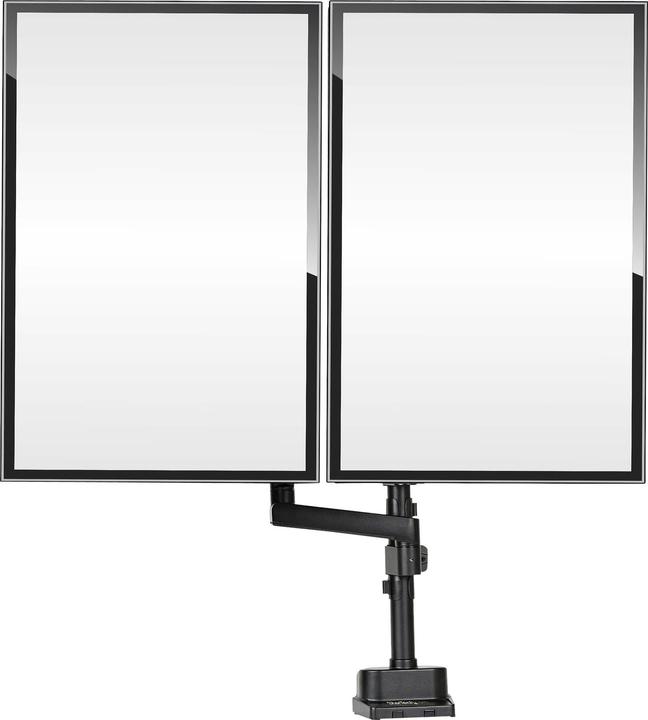Productafbeelding StarTech com ARMDUALPIVOT, klem, 16 kg, 81,3 cm (32 inch), 100 x 100 mm, hoogteverstelling, Zwart (Tabel, 32")