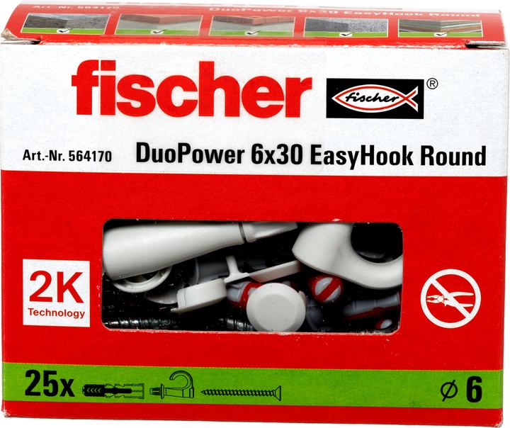 Actual product image Fischer Fisc EasyHook Round DuoPower 6x30 (25 pcs.)