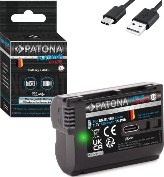 Image du produit Patona Platinum Batterie Nikon ENEL15C USB-C (Batterie de l'appareil photo)