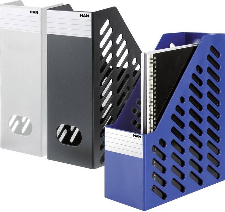 Actual product image Han Filing system KLASSIK XXL, plastic, light grey, grip hole in spine, for documents in format (C4)