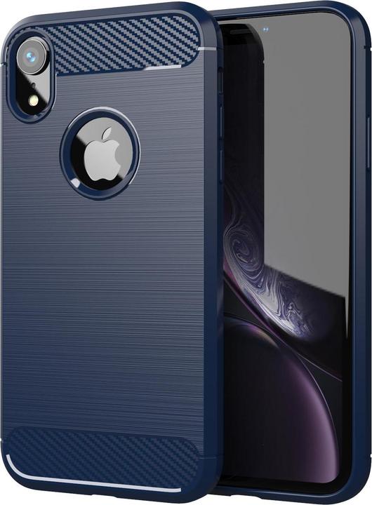 Actual product image Cadorabo TPU Ultra Slim carbon stainless steel Combi Cover (Apple iPhone XR)