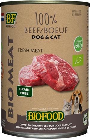 Produktbild BF Petfood Organic Hond 100% Rund Blik (12 Stk., 5580 g)