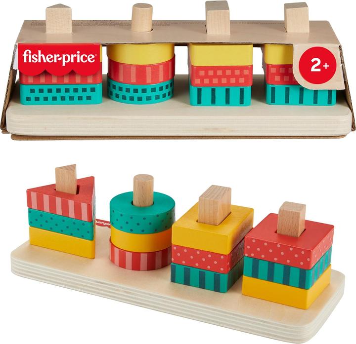 Produktbild Fisher-Price Buntes Holz-Stapelspielset