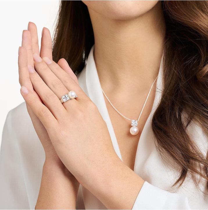 Produktbild Thomas Sabo Ring Perle mit weissen Steinen silber (56, 925 Silber)