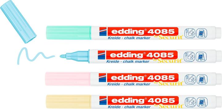 Produktbild Edding Kreidemarker (Pastellblau, Pastellrosa, Pastellgrün, Pastellgelb, 2 mm, 4 x)
