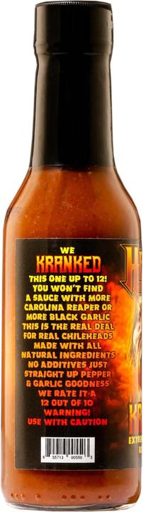 Immagine prodotto Hellfire Hot Sauce Kranked Black Garlic Reaper (148 ml) - Scharfe Sauce (340 g)
