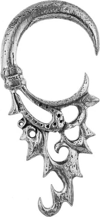 Star Piercing Ohrgewicht Haken silber Tropfende Flamme (Messing)
