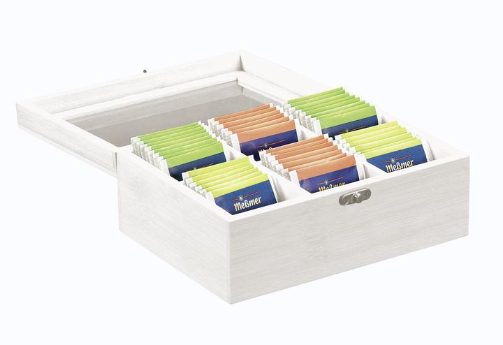 Produktbild Kesper Tee-Box 6 Fächer 21,7x16 weiss