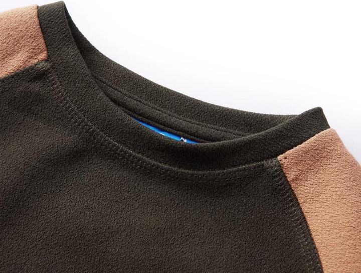 Image du produit VidaXL Sweat-shirt pour enfant Kaki foncé et marron chameau (128)