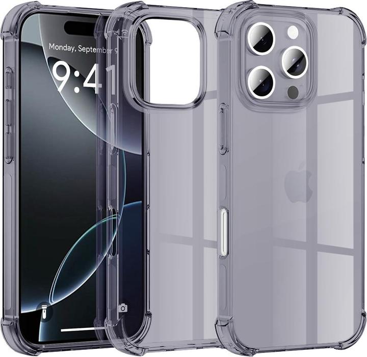 Produktbild Techsuit - Shockproof Clear Silicone - iPhone 16 Pro Max - Smoke Black (Apple iPhone 16 Pro Max)