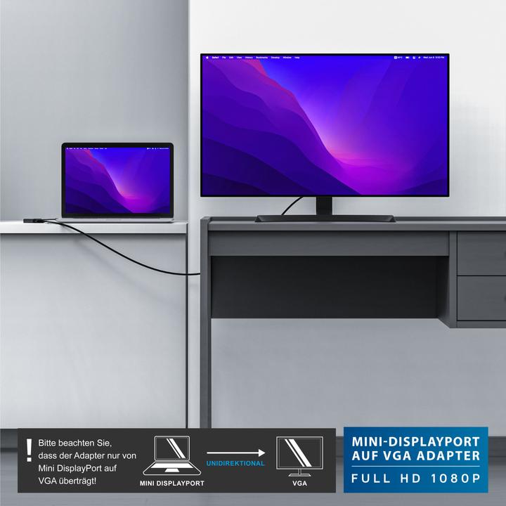 Immagine prodotto CSL Cavo adattatore da Mini DisplayPort a VGA (VGA, 10 cm)