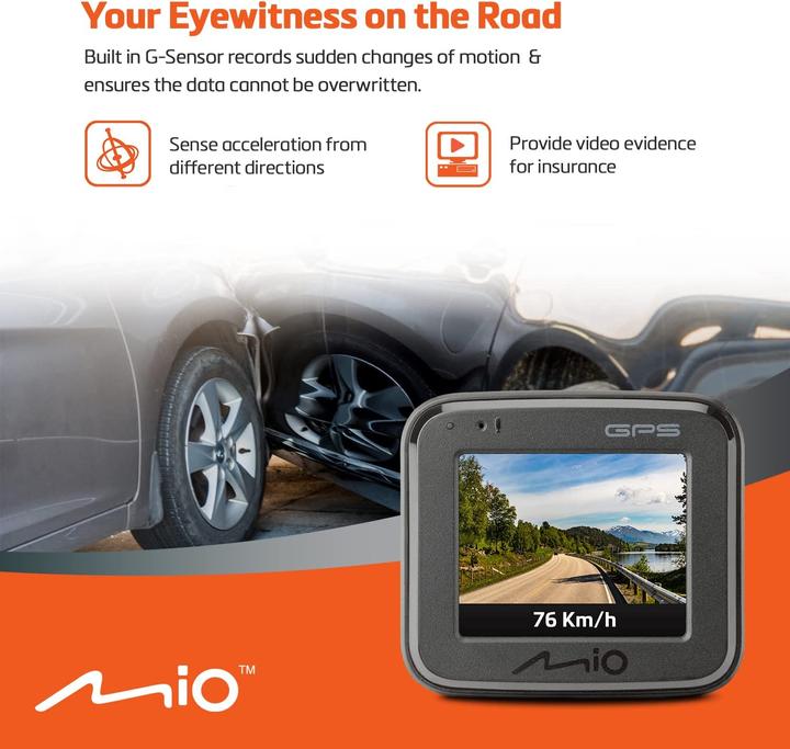 Immagine prodotto Mio Mivue C570 (Ricevitore GPS, Accelerometro, Full HD)