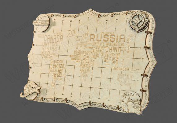 Image du produit WoodenCity Carte du monde Map Expedition Series Words