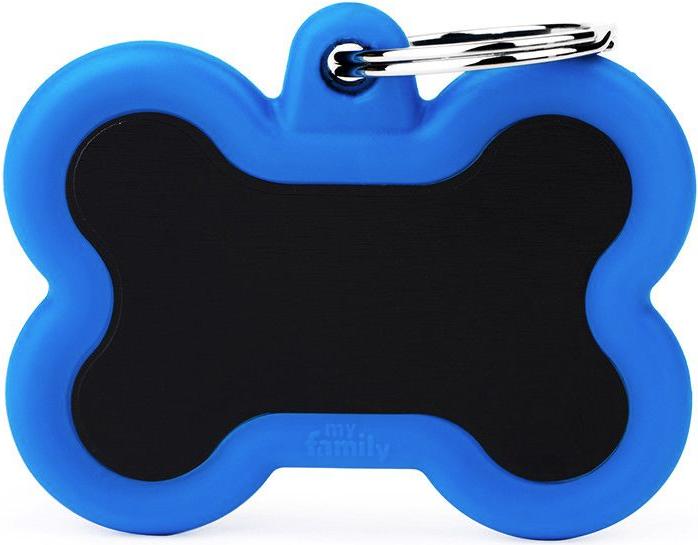 Produktbild Myfamily Black Bone Alu ID-Hundetag blau, 4.9x3.6cm (1 Stk) (Hund, Hundesport)