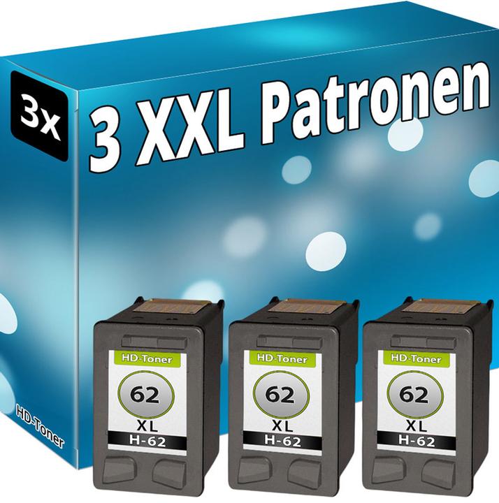 Image du produit Druckfuxx 3x DRUCKER TINTE PATRONE für HP 62-XL ENVY 5644 5646 5660 7640 DeskJet