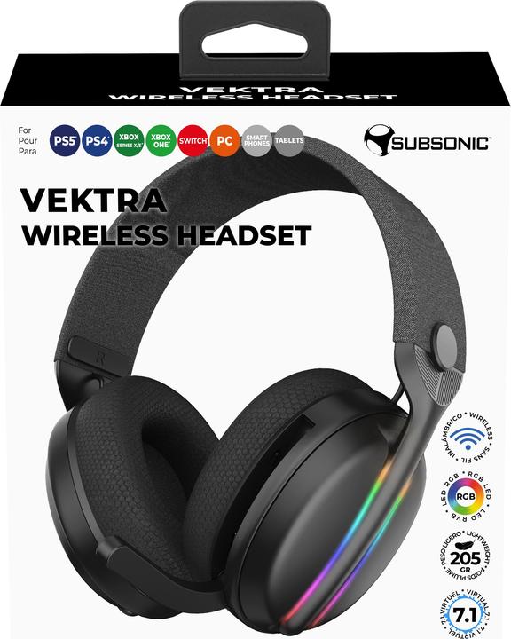 Immagine prodotto Subsonic Wireless Headset All Platforms Led 7.1 MULTI (Senza fili)
