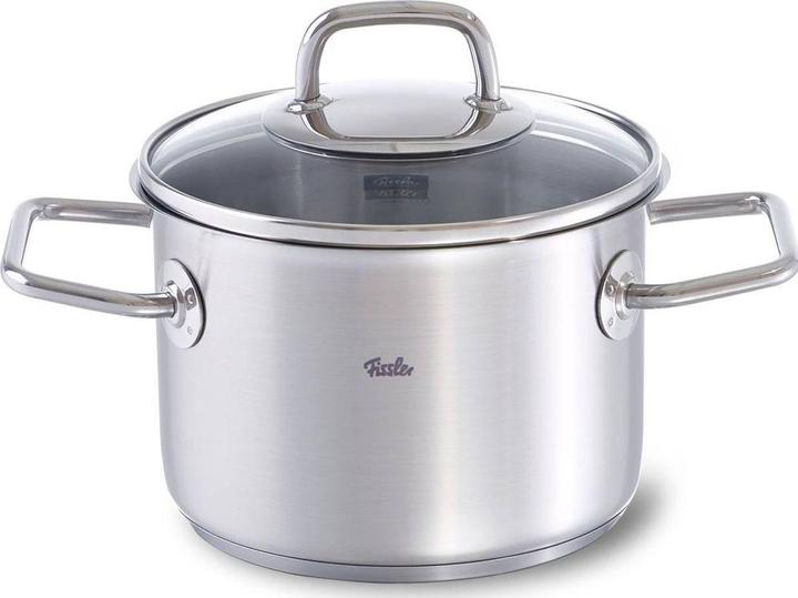Fissler viseo Kochtopf Induktion mit Metalldeckel Edelstahl 24 cm Ø 5,7 L (24 cm, Kochtopf, Edelstahl)