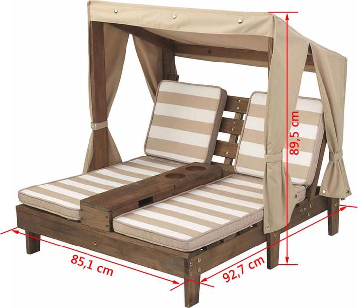 Image du produit KidKraft Salon double chaiselongue Espresso