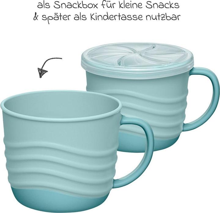 Actual product image NIP Nahrungsbehälter & Portionierer Snackbox / Kindertasse 2in1 eat green -