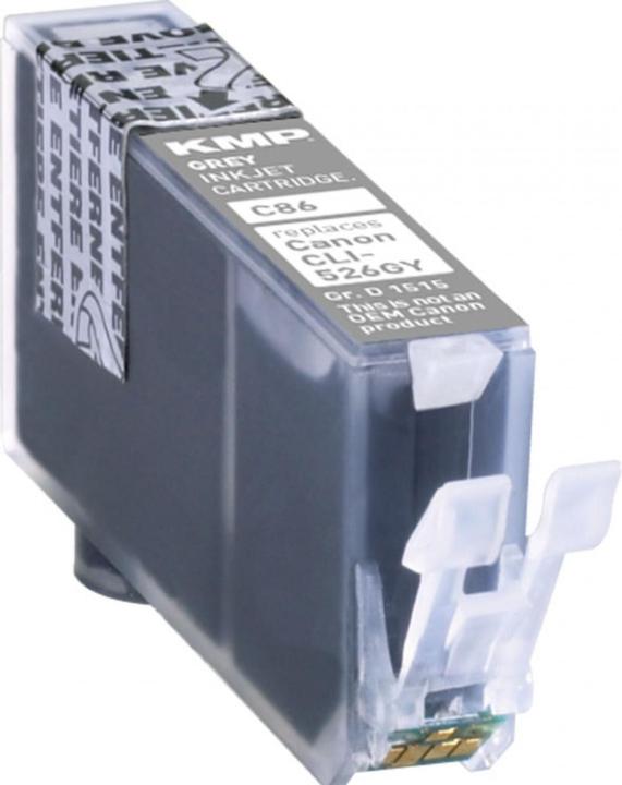 Actual product image KMP C86 Ink Cartridge compatible with Canon CLI-526 GY (GY)