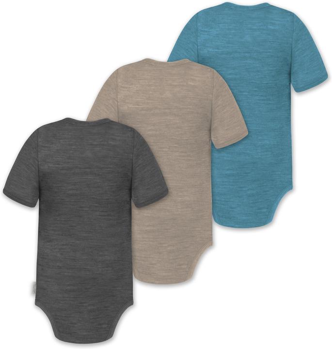 Actual product image Normani Set of 3 baby merino short-sleeved body "Tihoi" - 9319 (56)