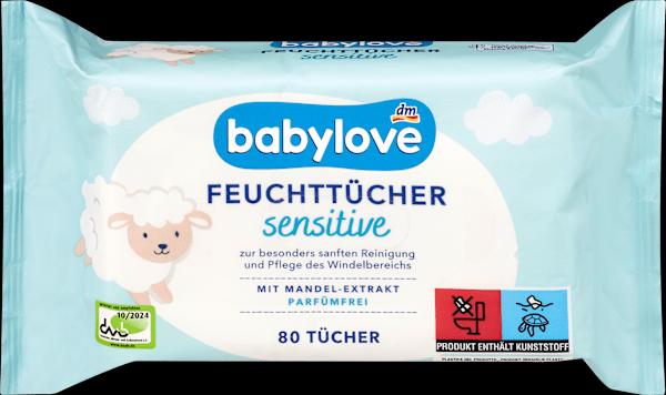 dm babylove Lingettes humides Sensitive (320 pièce(s))