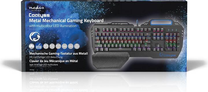Produktbild Nedis Mechanische Gaming-Tastatur GKBD400BKUS - US International (US, Kabelgebunden)