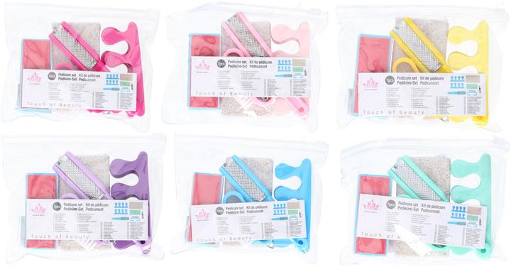 Pedicure set 7pcs 6ass