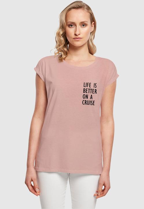 Actual product image Merchcode Ladies Life Is Better Extended Shoulder Tee - 113659 (S)