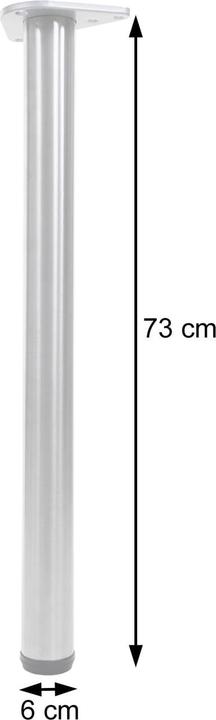 Image du produit Swisshandel24 4x Pied de table, pour bureau Pied de table de salle à manger, 73cm Aspect inox