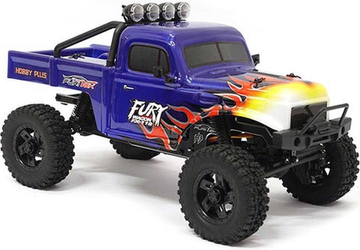 Actual product image Furitek Fx118 Fury Wagon Rtr Blue With Flames Brushless 1/18 Rc Crawler Kit (RTR Ready-to-Run)